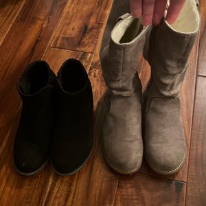 2 pairs of girls boots size 1